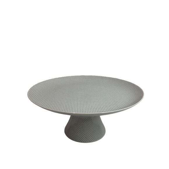 Toscany Collection Japan Pedestal Cake Plate Microdot 10.5 Inch - Picture 1 of 8